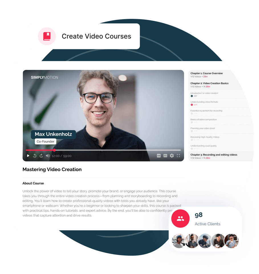 Optimiere Kurserstellung und Kundenmanagement